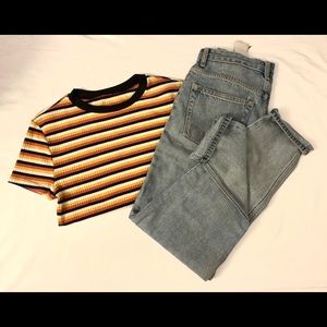 90s Stripe Ribbed t-shirt